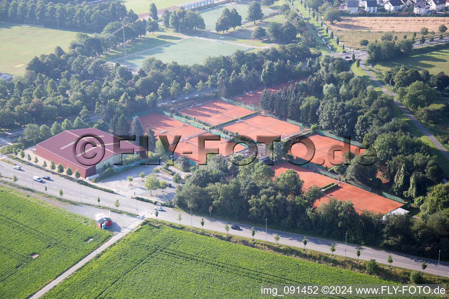 Photographie aérienne de Quartier Auerbach in Bensheim dans le département Hesse, Allemagne