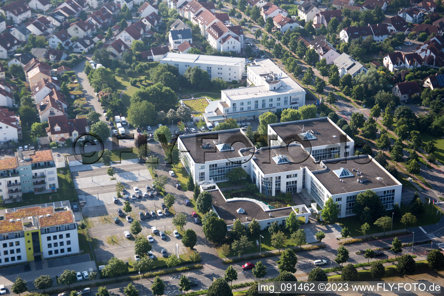 Vue aérienne de Bensheim dans le département Hesse, Allemagne