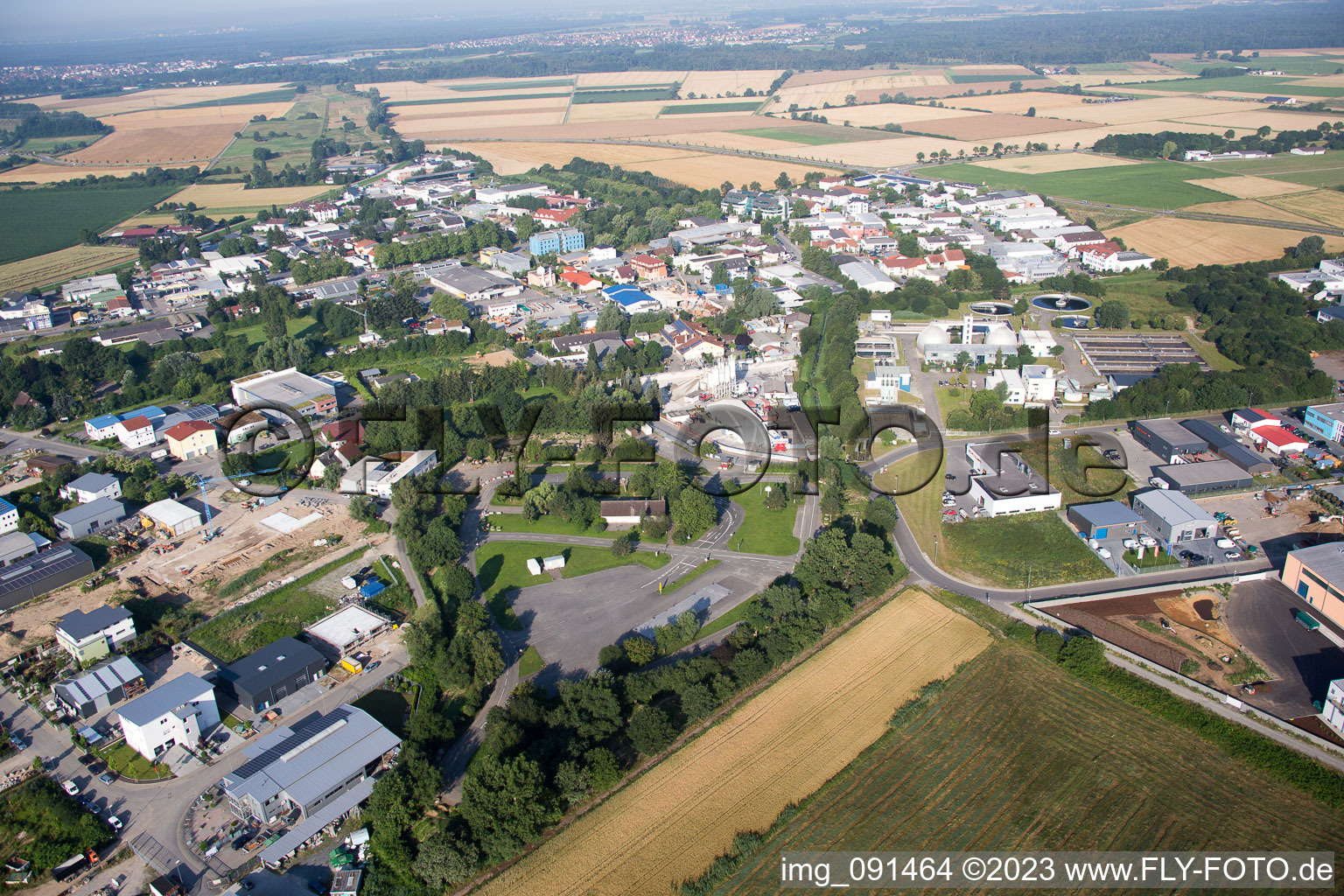 Vue oblique de Bensheim dans le département Hesse, Allemagne