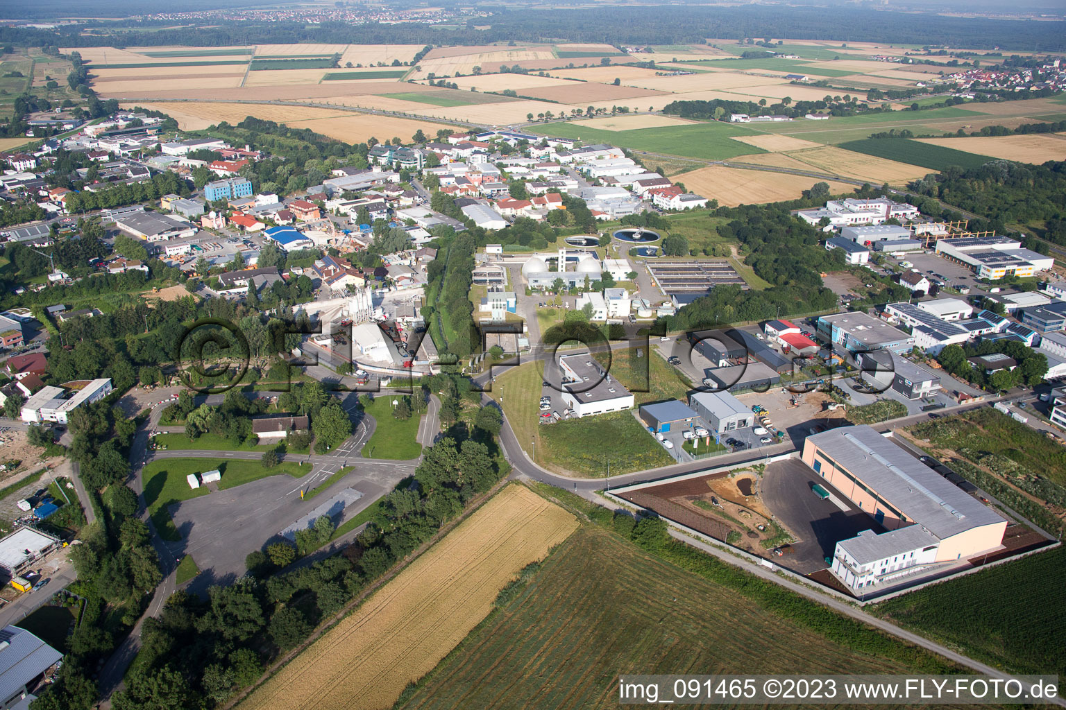 Bensheim dans le département Hesse, Allemagne d'en haut