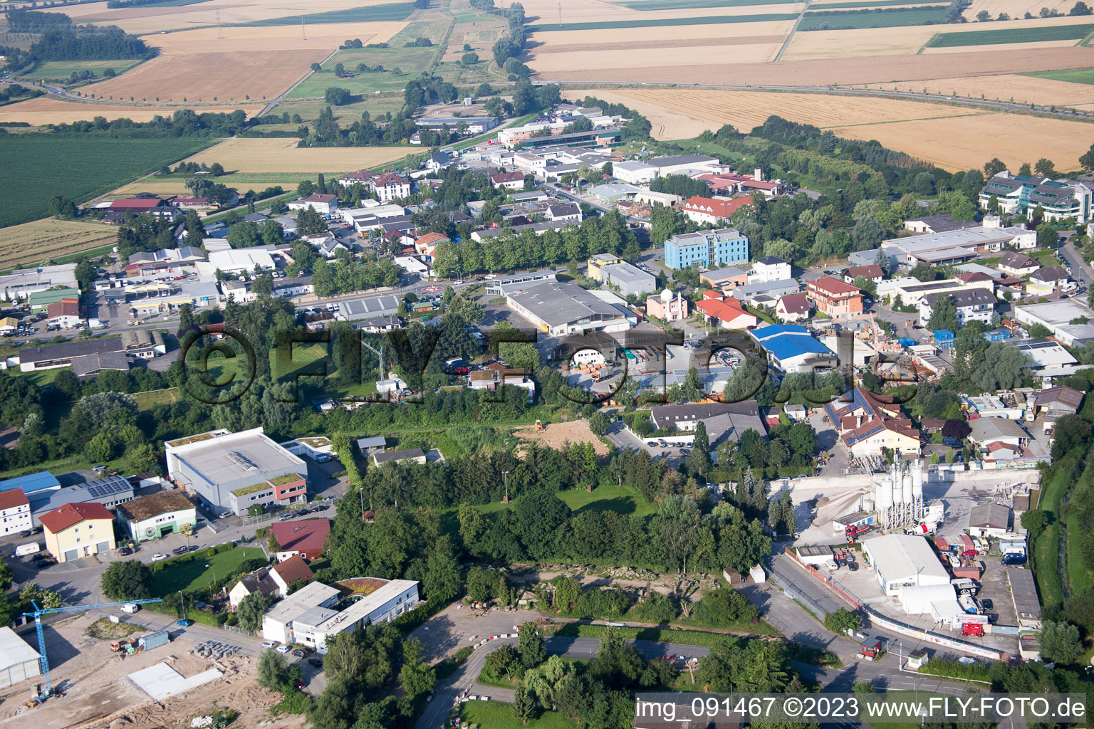 Bensheim dans le département Hesse, Allemagne vue d'en haut