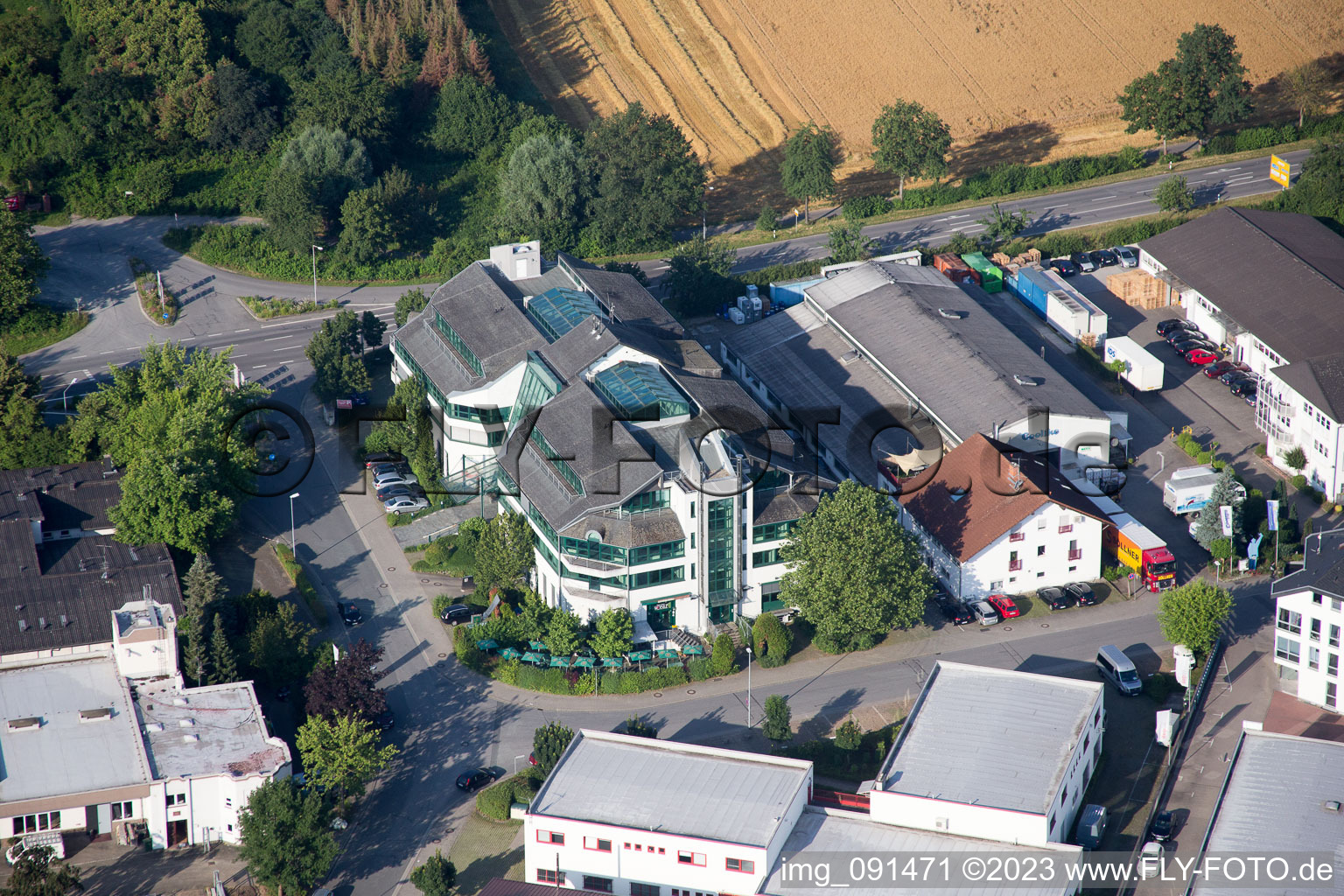 Bensheim dans le département Hesse, Allemagne vue du ciel