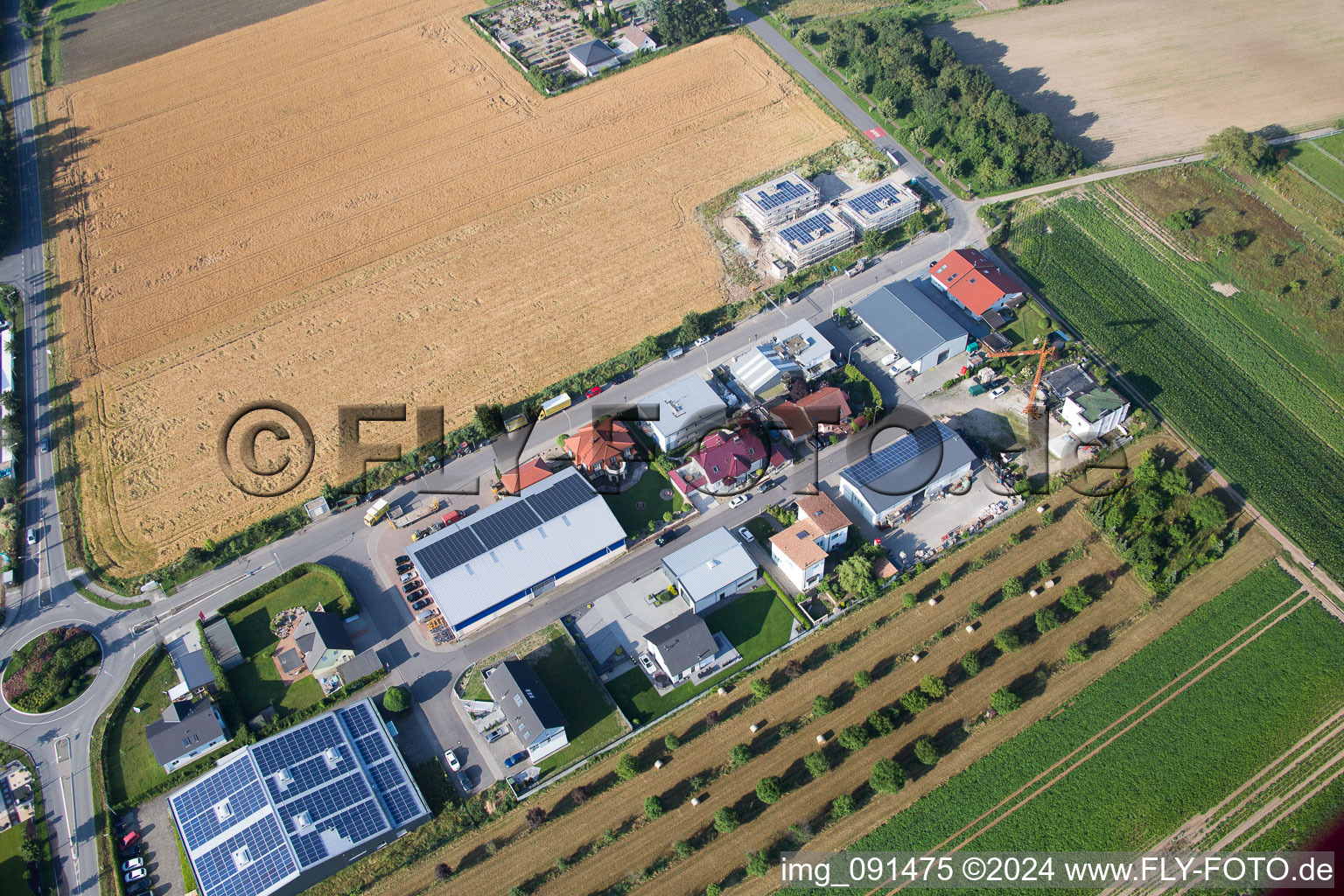 Vue aérienne de Performances intérieures à le quartier Auerbach in Bensheim dans le département Hesse, Allemagne