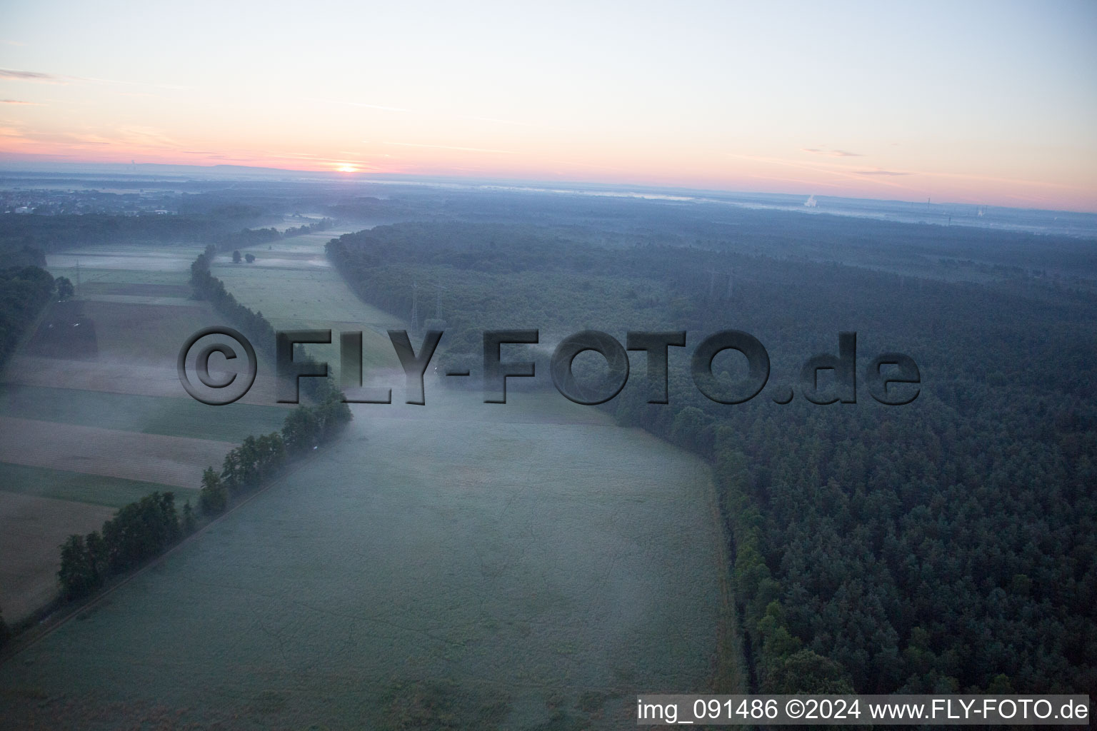 Vue aérienne de Vallée d'Otterbachtal à Kandel dans le département Rhénanie-Palatinat, Allemagne