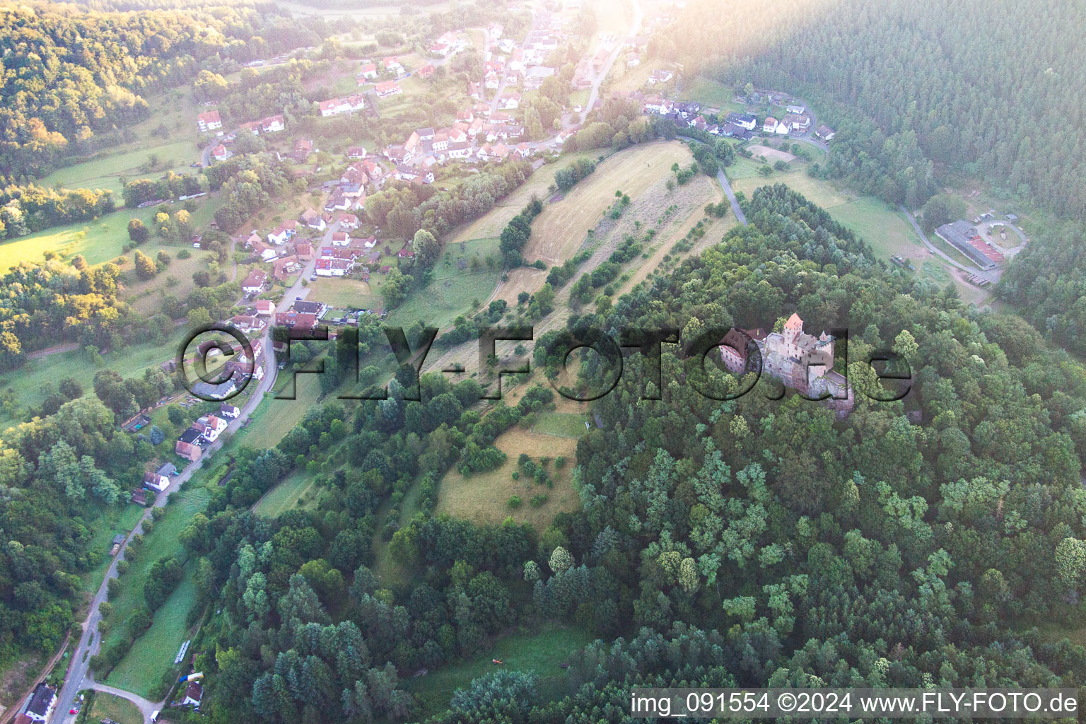 Photographie aérienne de Erlenbach bei Dahn dans le département Rhénanie-Palatinat, Allemagne