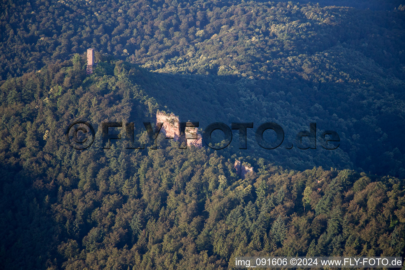 Château de Trifels à Annweiler am Trifels dans le département Rhénanie-Palatinat, Allemagne hors des airs