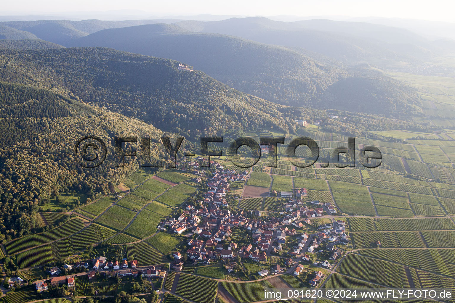 Vue aérienne de Du sud à Weyher in der Pfalz dans le département Rhénanie-Palatinat, Allemagne