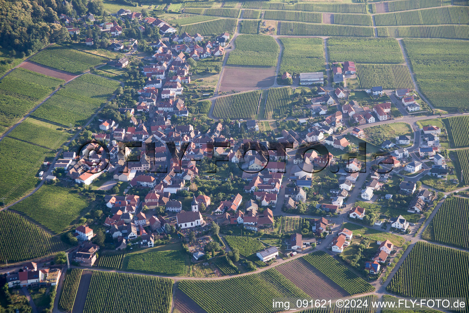 Weyher in der Pfalz dans le département Rhénanie-Palatinat, Allemagne depuis l'avion