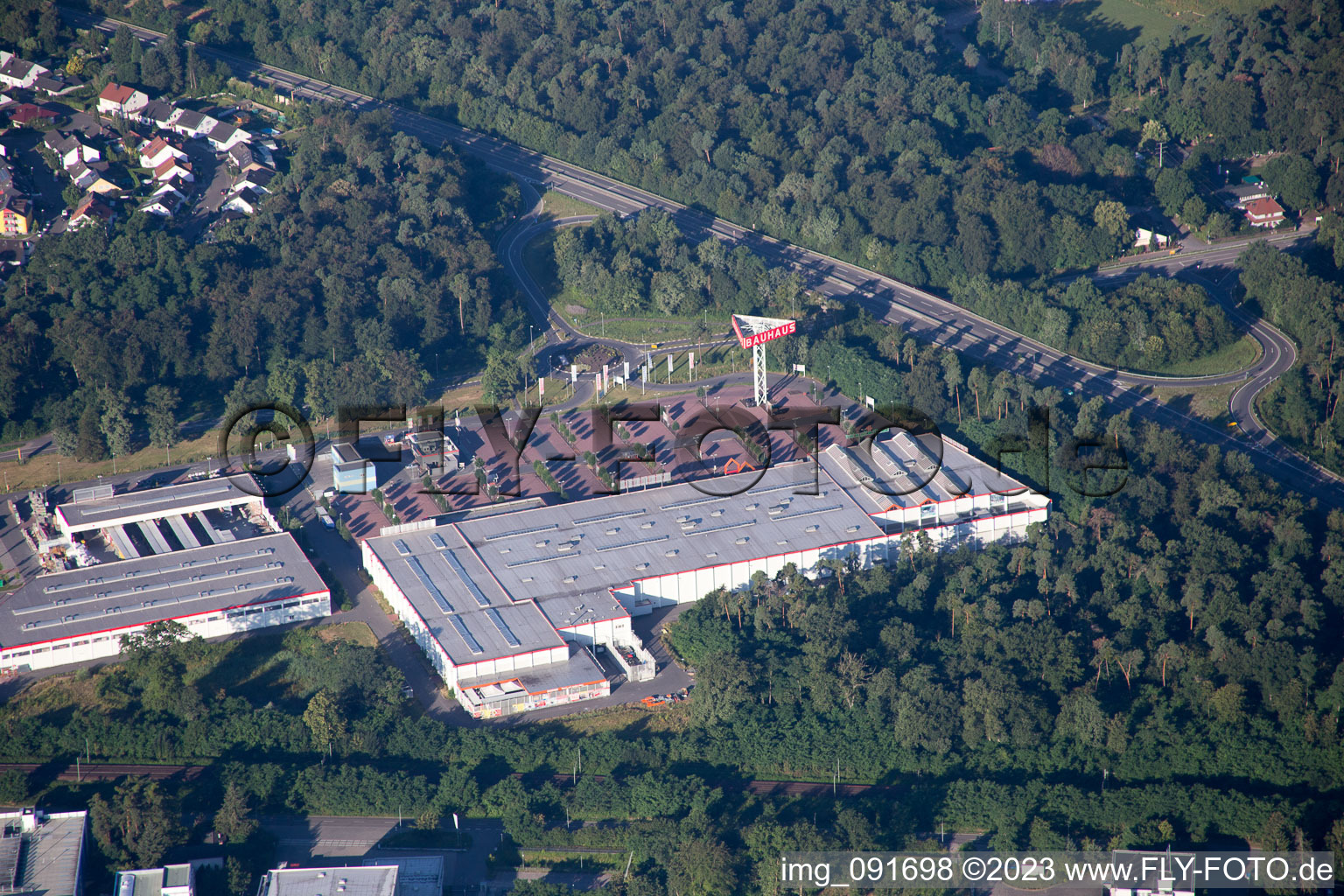 Vue aérienne de N, Bauhaus à Speyer dans le département Rhénanie-Palatinat, Allemagne