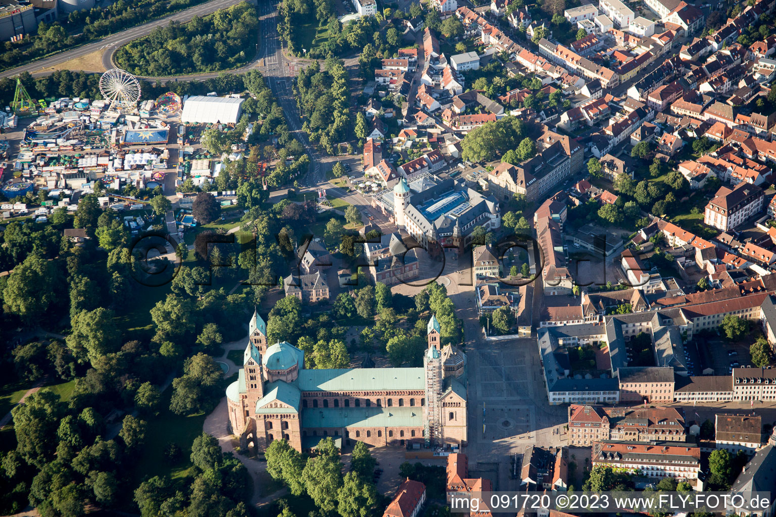 Vue aérienne de Speyer dans le département Rhénanie-Palatinat, Allemagne