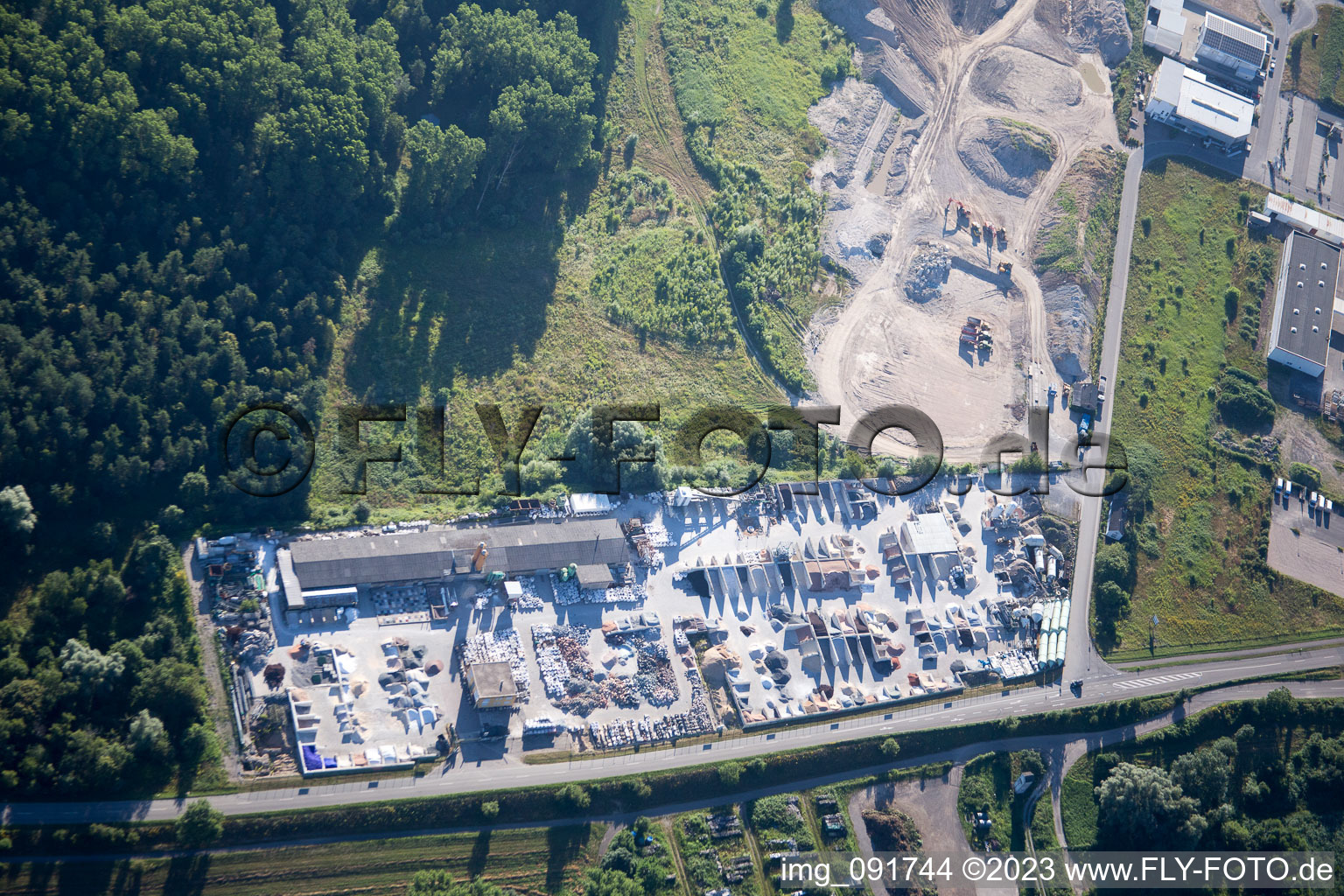 Quartier Neudorf in Graben-Neudorf dans le département Bade-Wurtemberg, Allemagne vue d'en haut