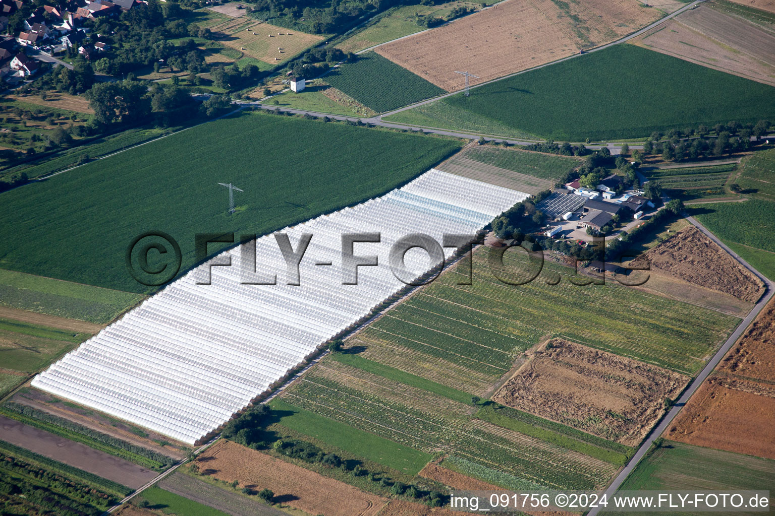 Vue aérienne de Quartier Staffort in Stutensee dans le département Bade-Wurtemberg, Allemagne