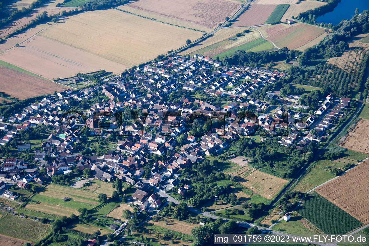 Vue aérienne de Localisation du personnel à le quartier Spöck in Stutensee dans le département Bade-Wurtemberg, Allemagne