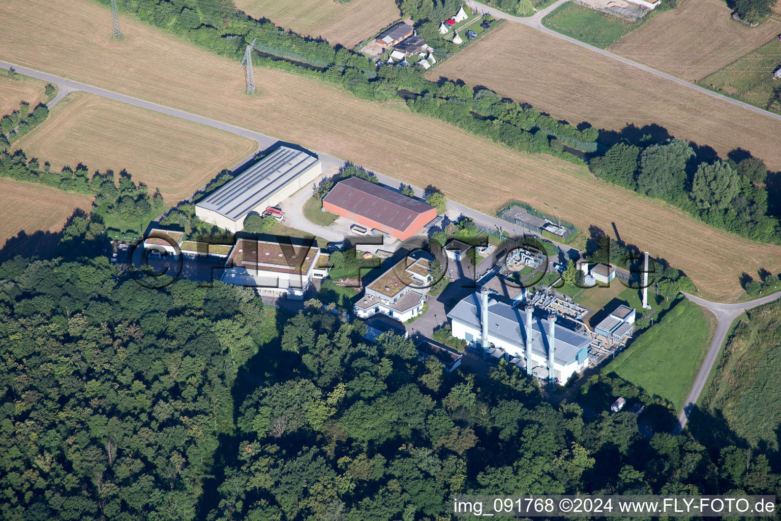 Vue oblique de Quartier Staffort in Stutensee dans le département Bade-Wurtemberg, Allemagne