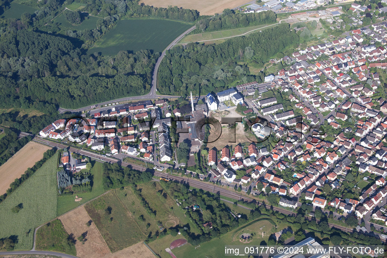 Quartier Eggenstein in Eggenstein-Leopoldshafen dans le département Bade-Wurtemberg, Allemagne hors des airs