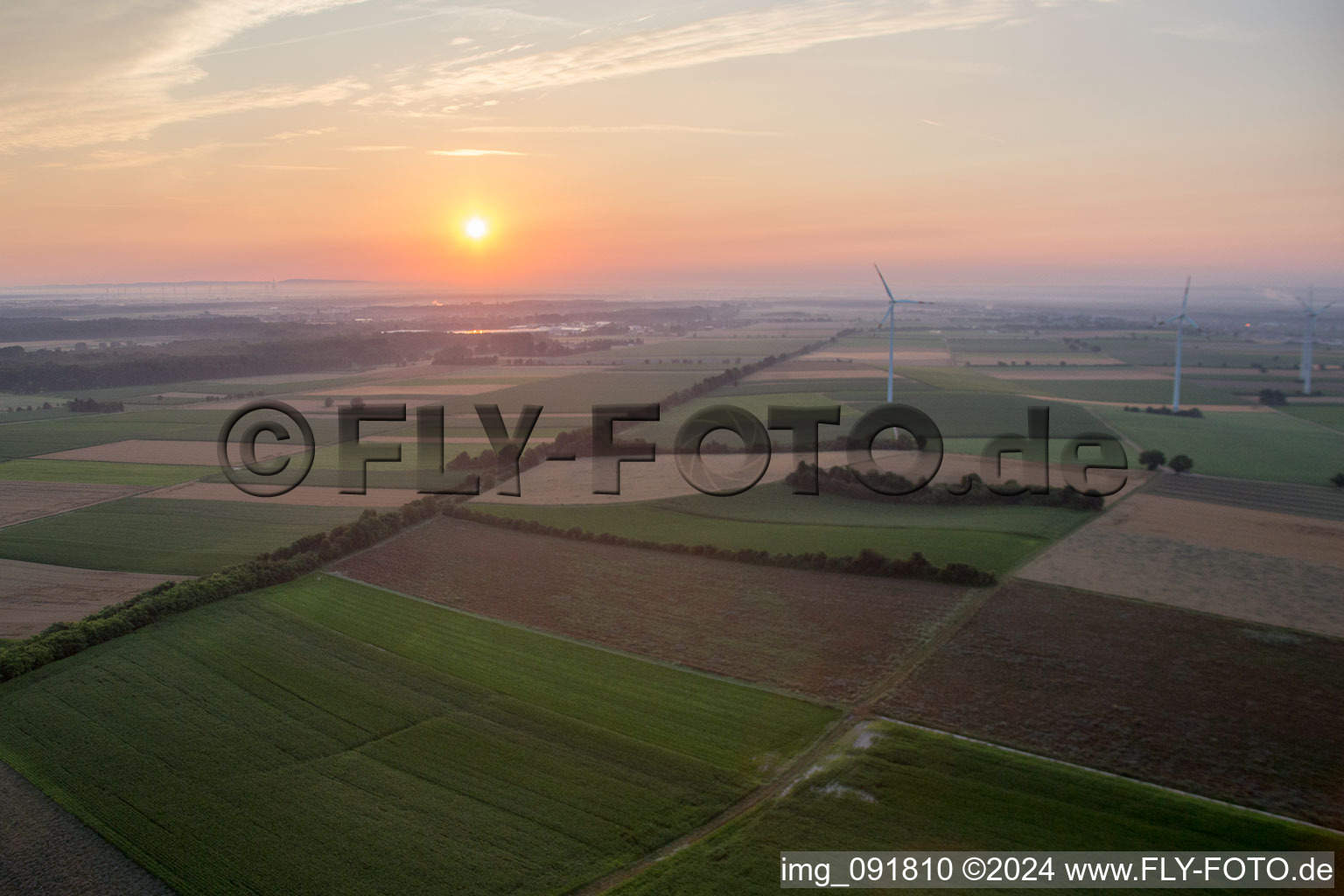 Minfeld dans le département Rhénanie-Palatinat, Allemagne vue du ciel