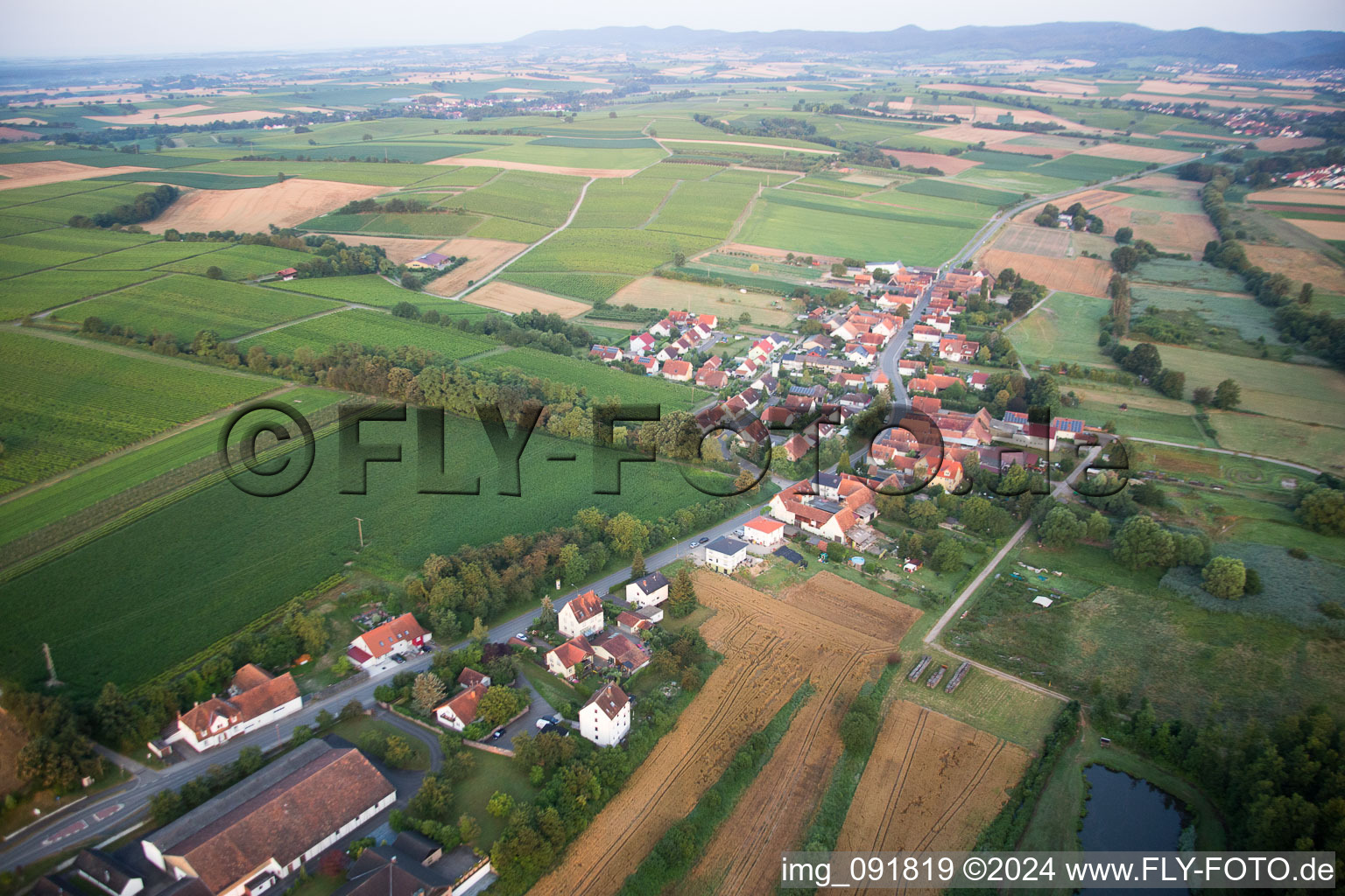 Hergersweiler dans le département Rhénanie-Palatinat, Allemagne du point de vue du drone