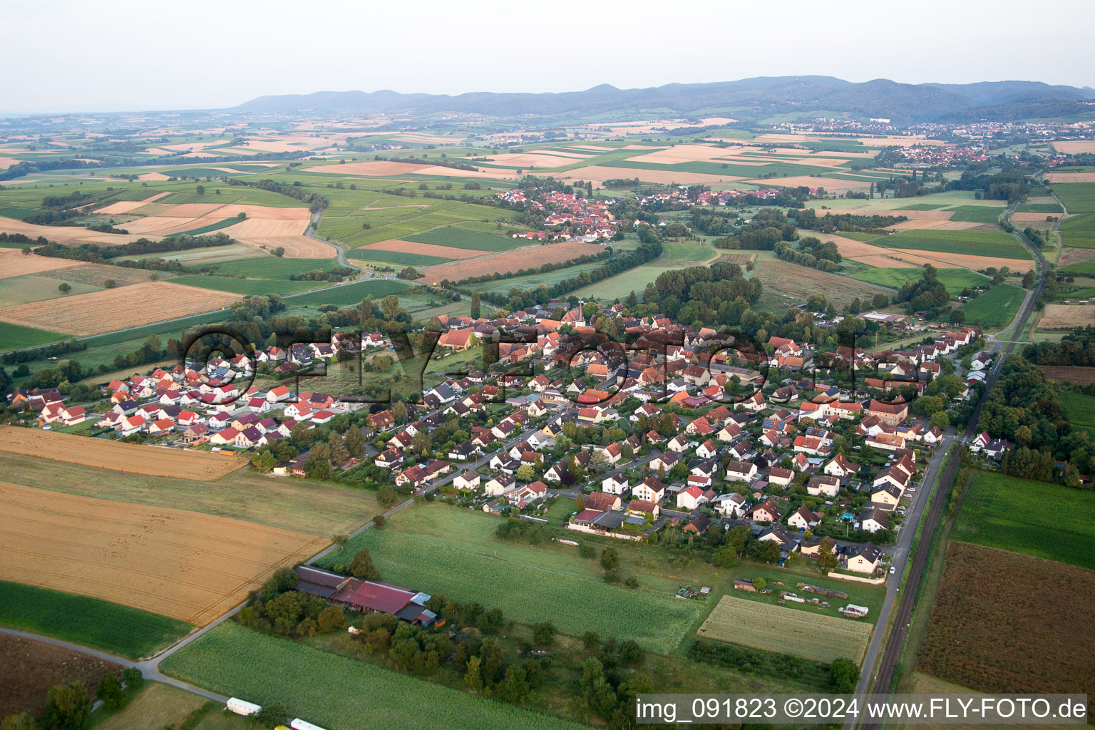 Barbelroth dans le département Rhénanie-Palatinat, Allemagne vue d'en haut