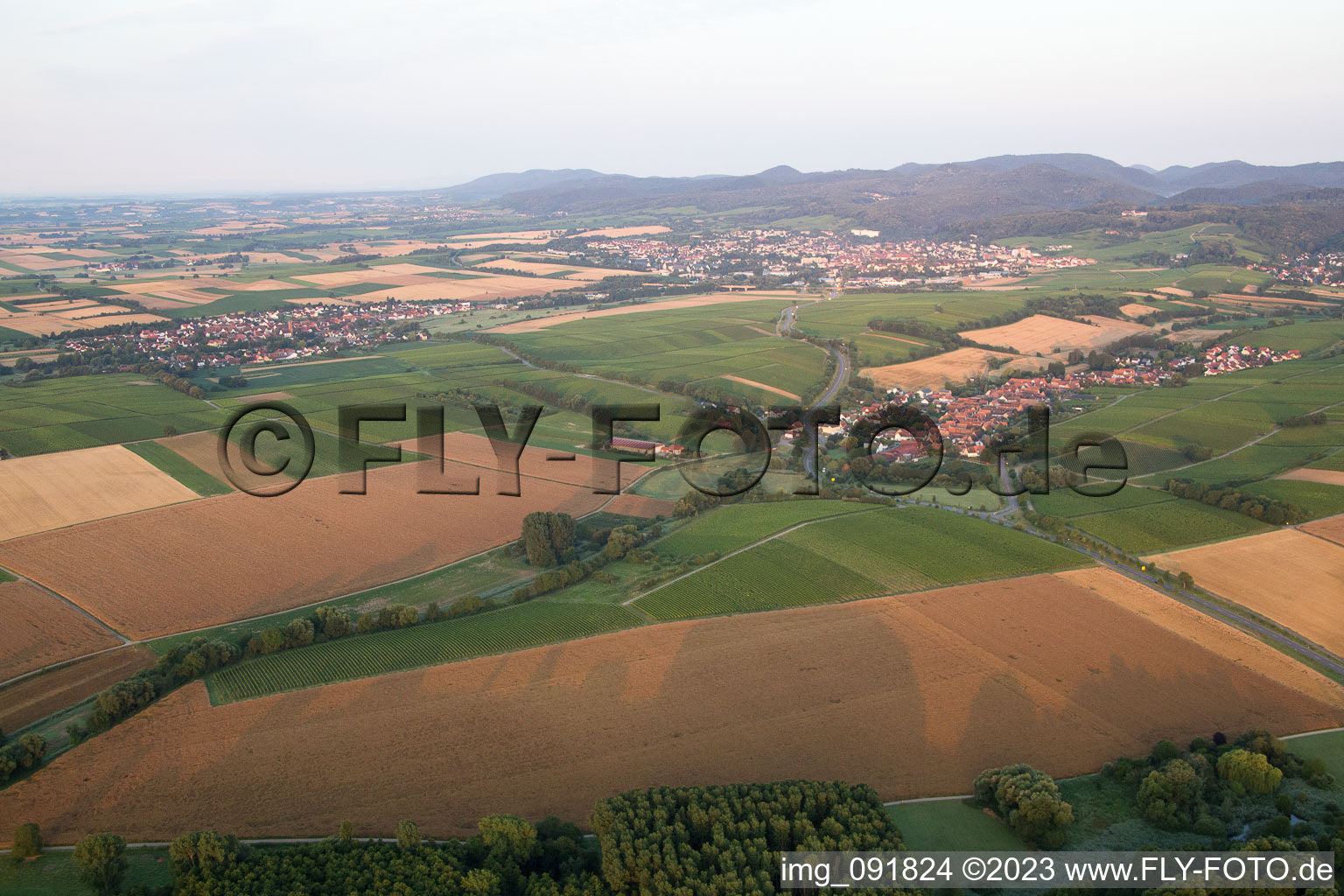 Enregistrement par drone de Niederhorbach dans le département Rhénanie-Palatinat, Allemagne