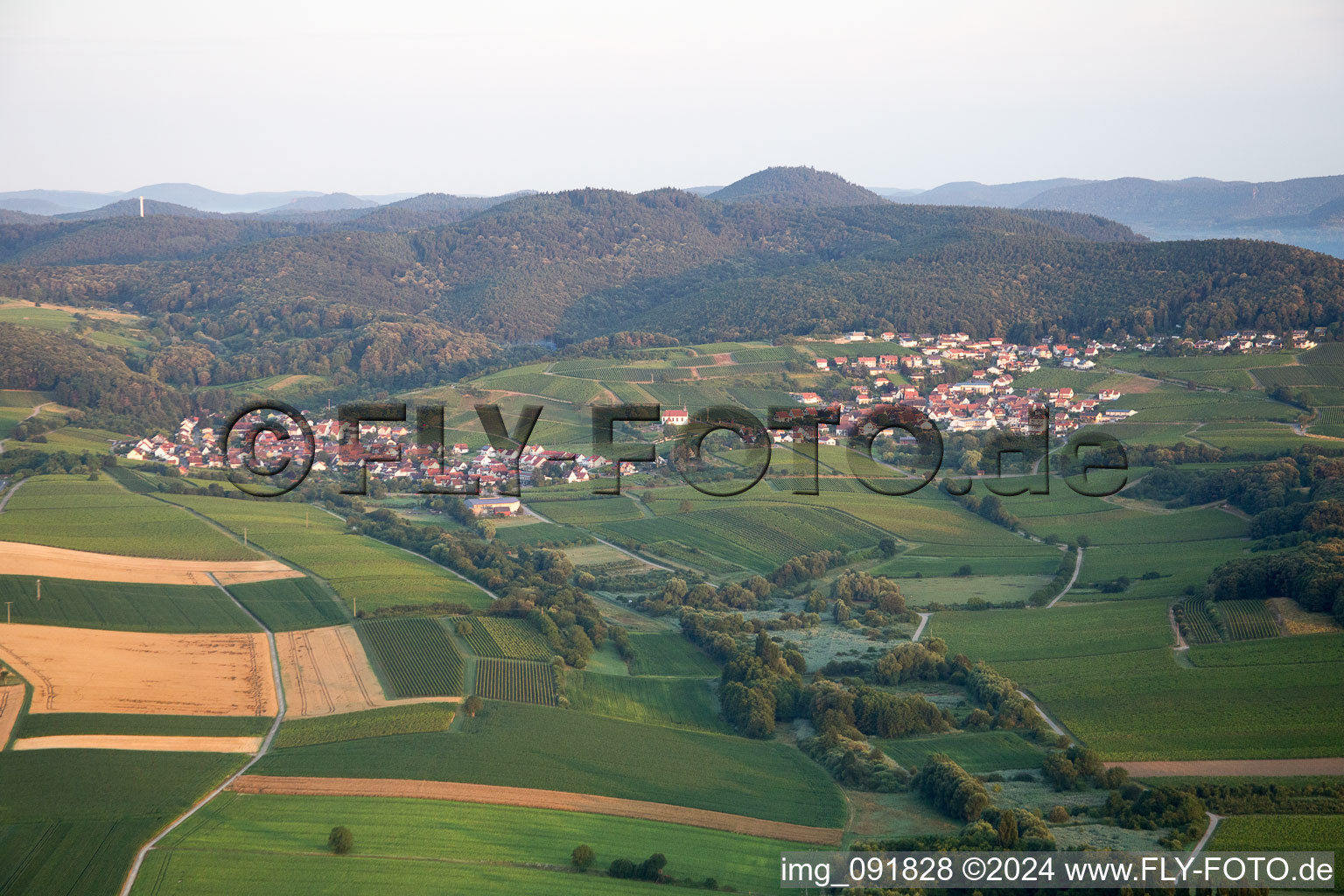 Quartier Gleishorbach in Gleiszellen-Gleishorbach dans le département Rhénanie-Palatinat, Allemagne hors des airs