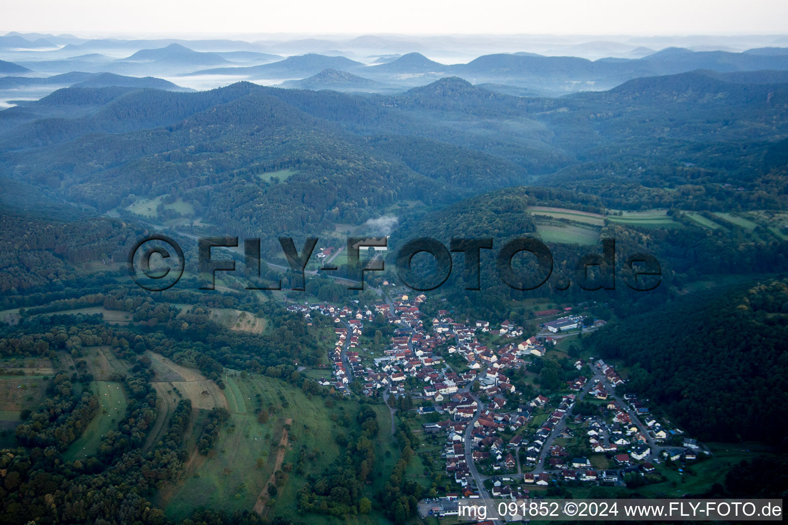 Photographie aérienne de Silz dans le département Rhénanie-Palatinat, Allemagne