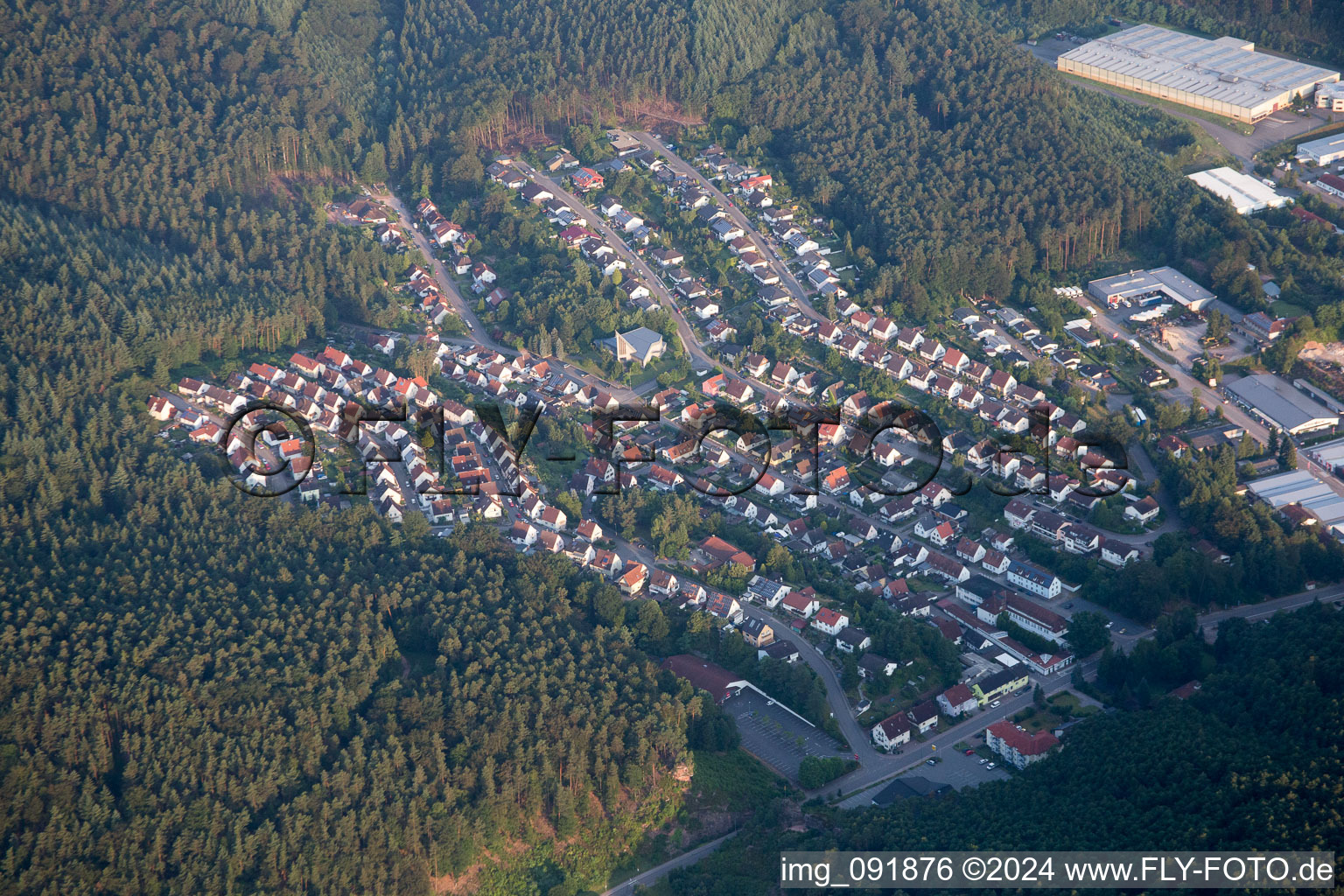 Hauenstein dans le département Rhénanie-Palatinat, Allemagne du point de vue du drone