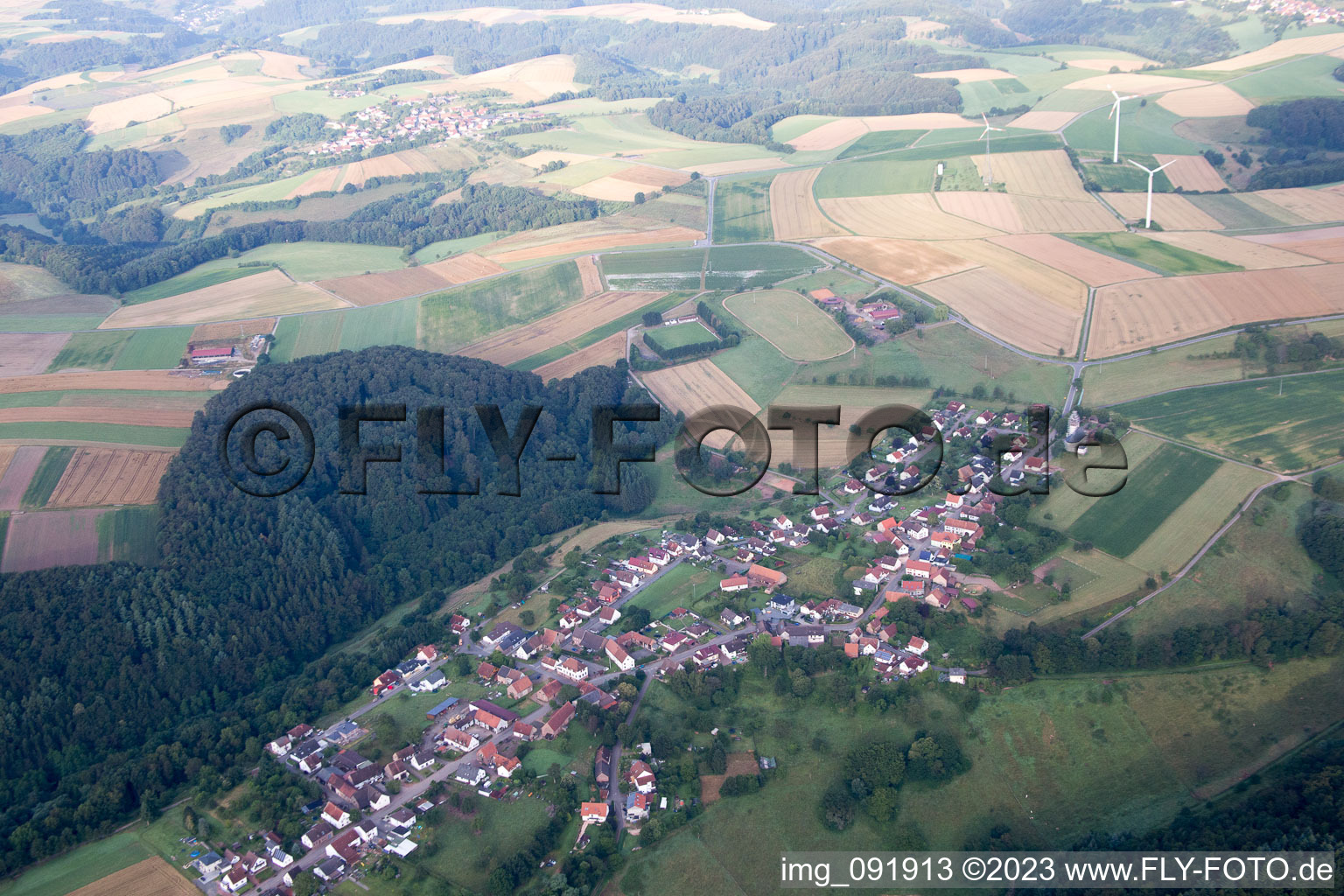 Vue aérienne de Labach dans le département Rhénanie-Palatinat, Allemagne