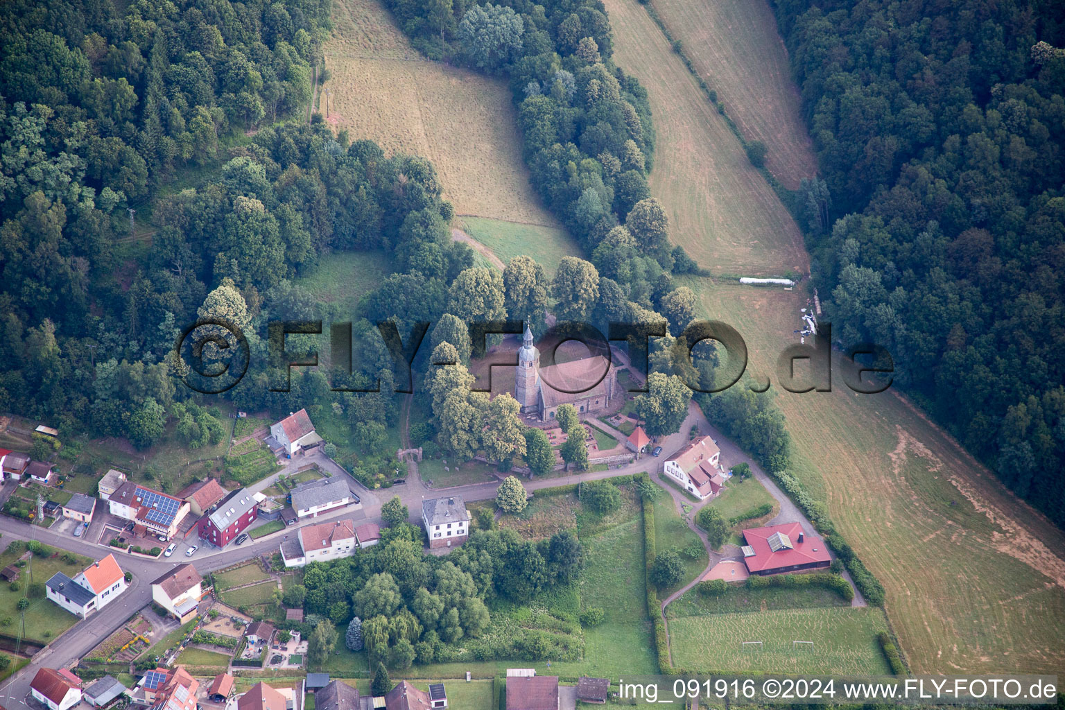 Photographie aérienne de Labach dans le département Rhénanie-Palatinat, Allemagne