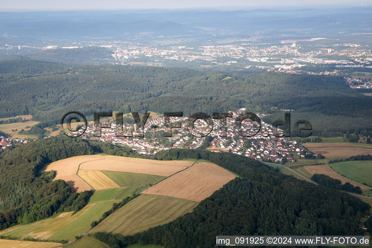 Photographie aérienne de Lambsborn dans le département Rhénanie-Palatinat, Allemagne