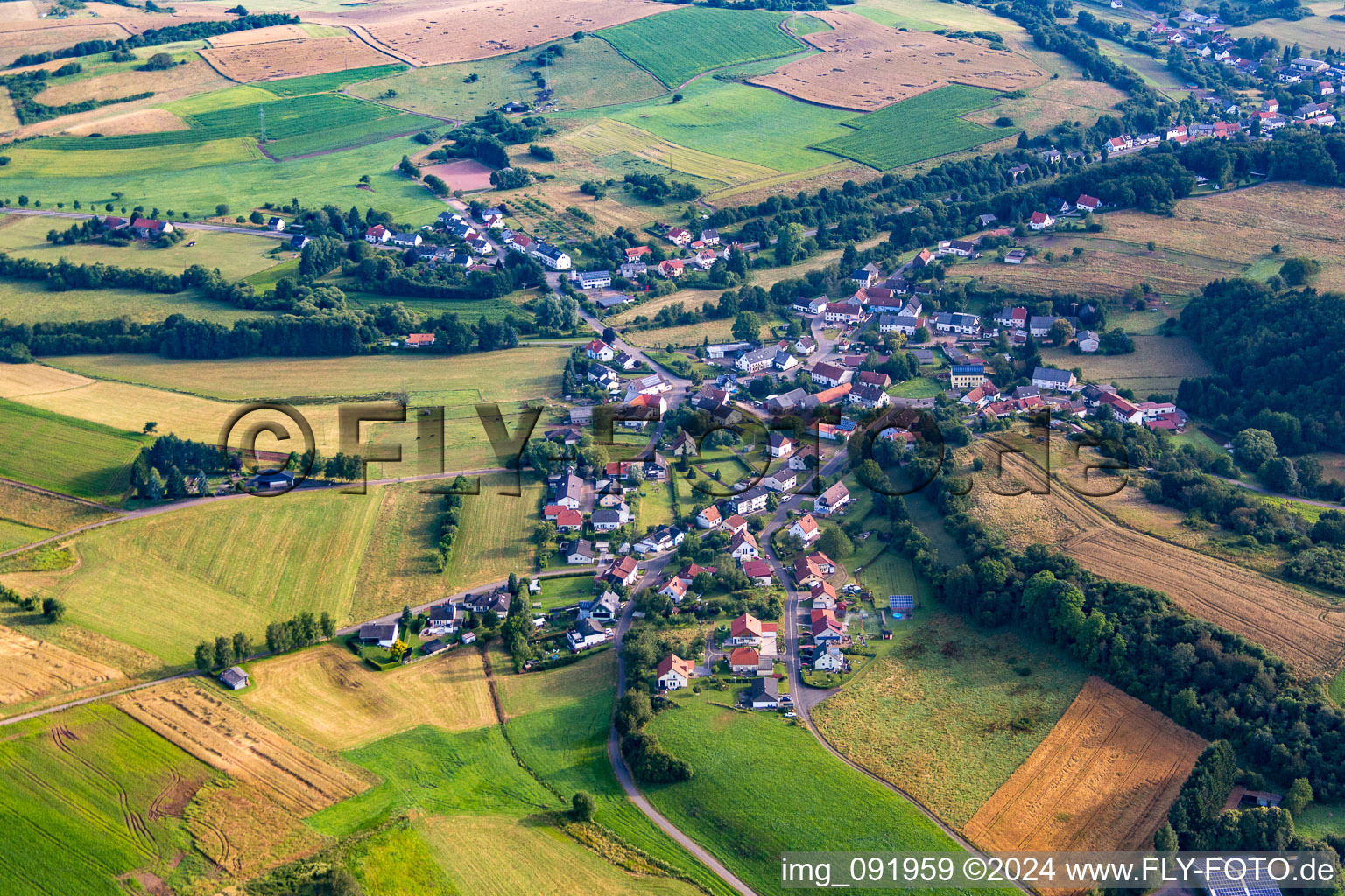 Vue aérienne de Freisen dans le département Sarre, Allemagne