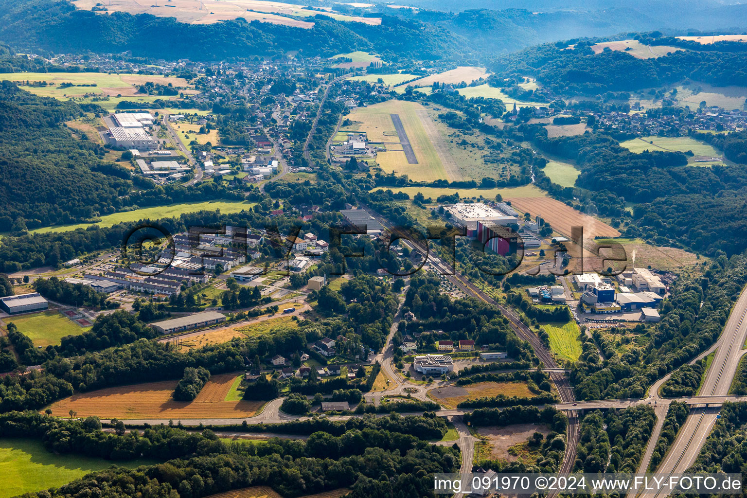 Nohfelden dans le département Sarre, Allemagne d'en haut