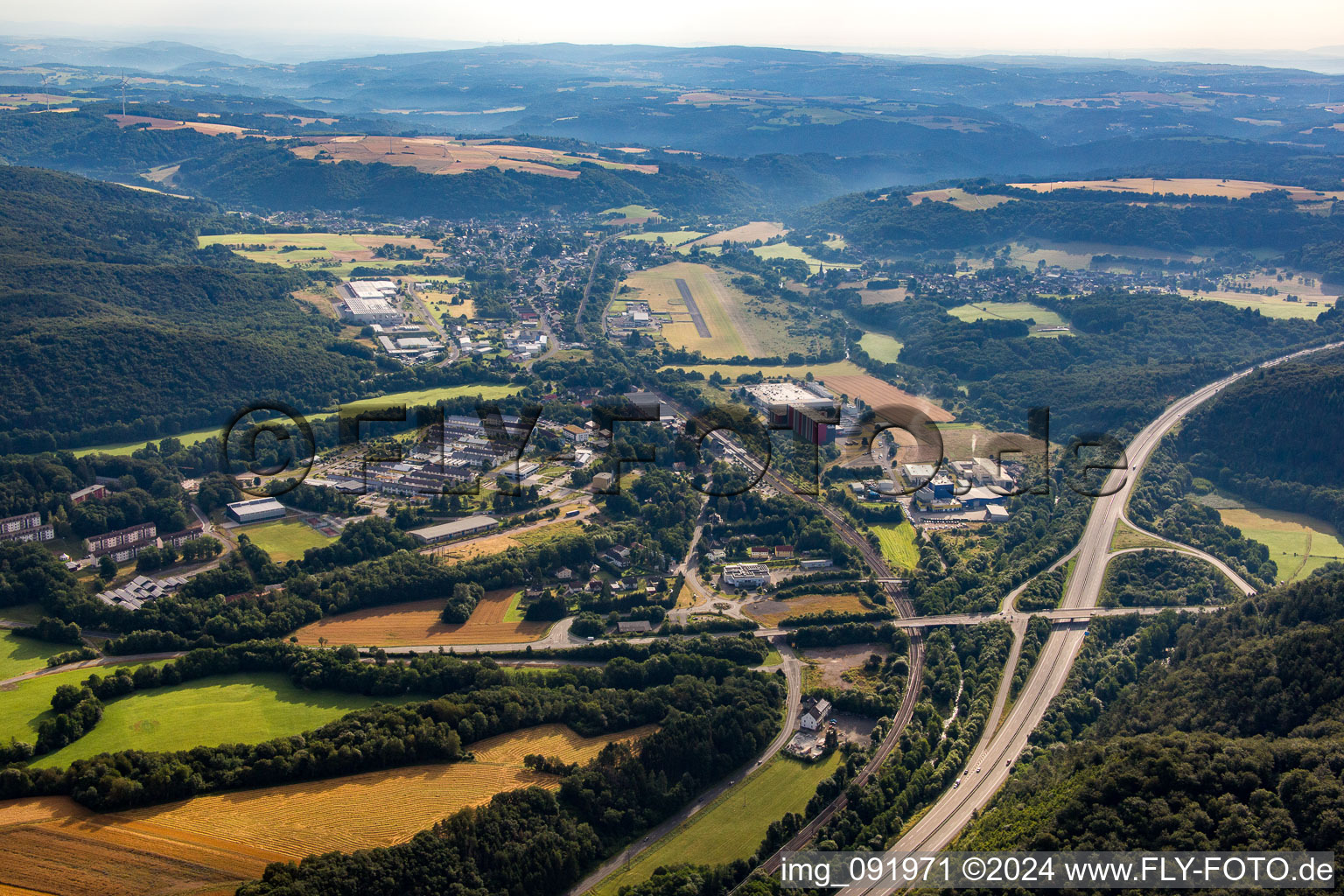 Nohfelden dans le département Sarre, Allemagne hors des airs