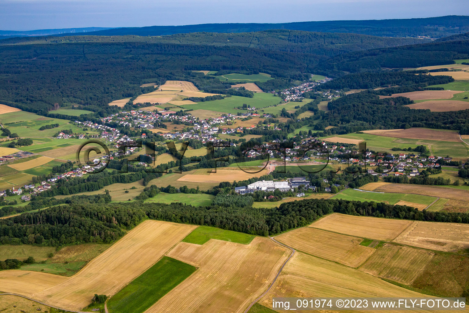 Vue aérienne de Quartier Traunen in Brücken dans le département Rhénanie-Palatinat, Allemagne