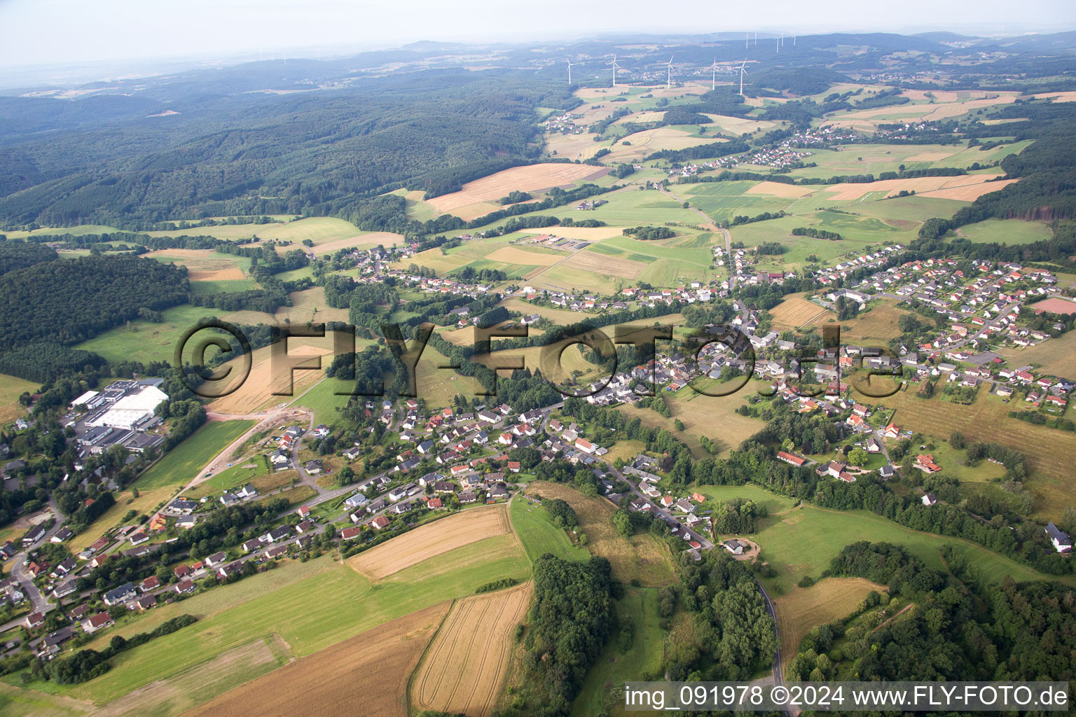 Vue aérienne de Buhlenberg dans le département Rhénanie-Palatinat, Allemagne