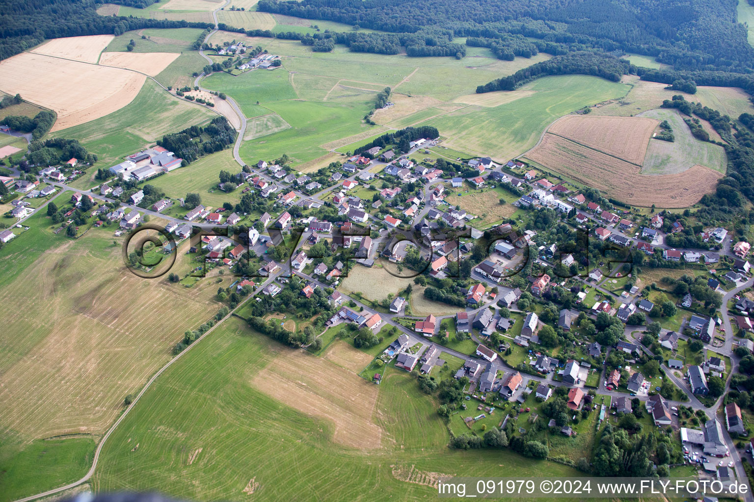 Vue aérienne de Buhlenberg dans le département Rhénanie-Palatinat, Allemagne