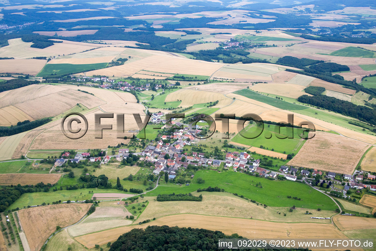 Vue aérienne de Homberg dans le département Rhénanie-Palatinat, Allemagne