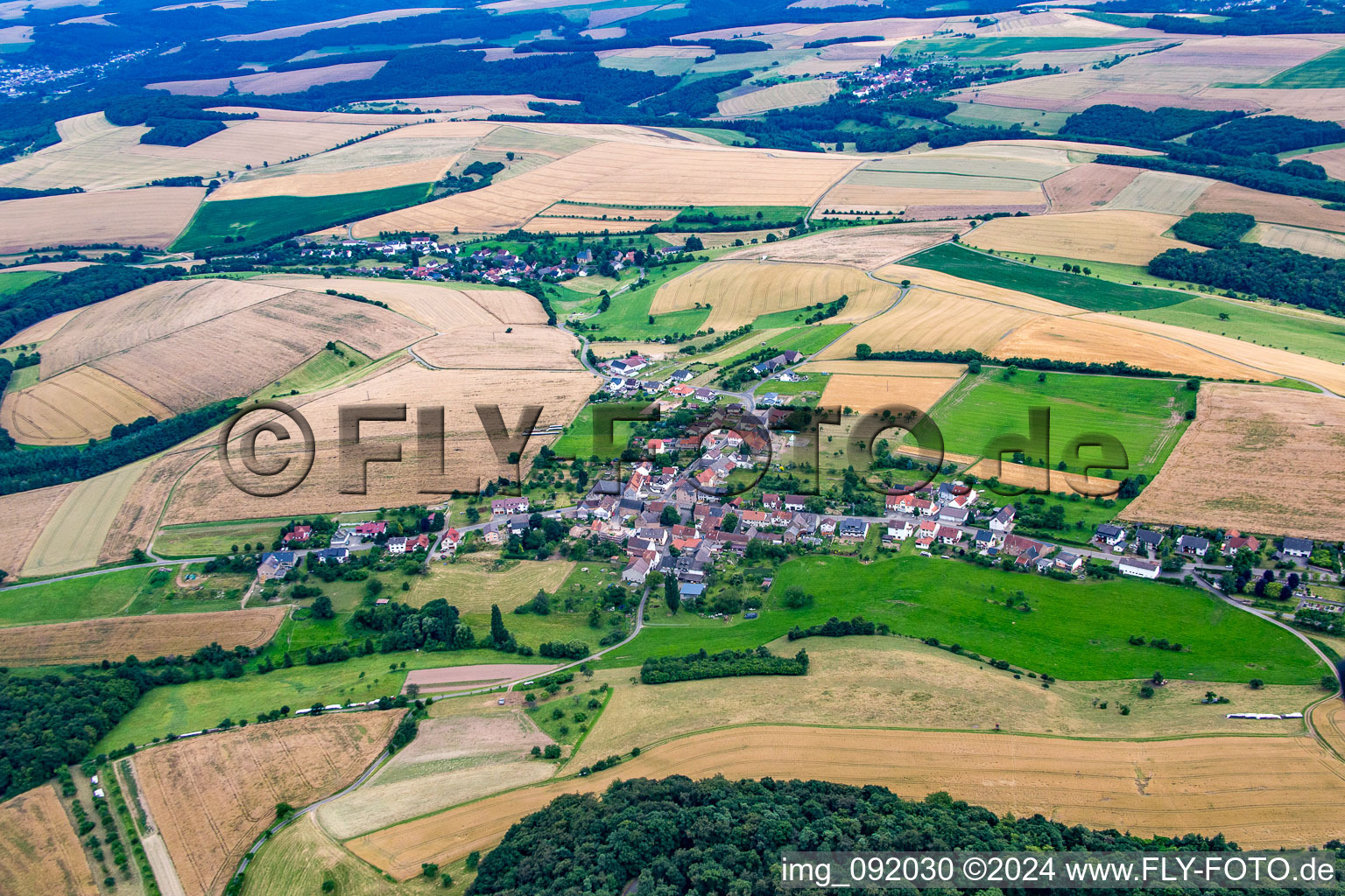 Vue aérienne de Homberg dans le département Rhénanie-Palatinat, Allemagne