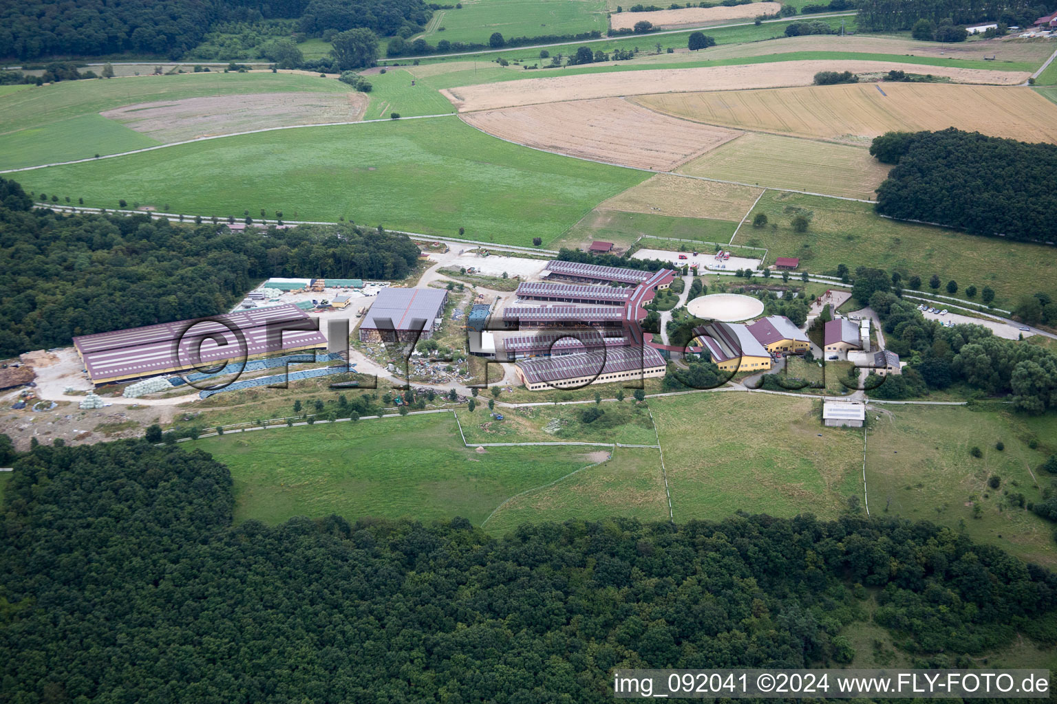 Vue oblique de Einöllen dans le département Rhénanie-Palatinat, Allemagne