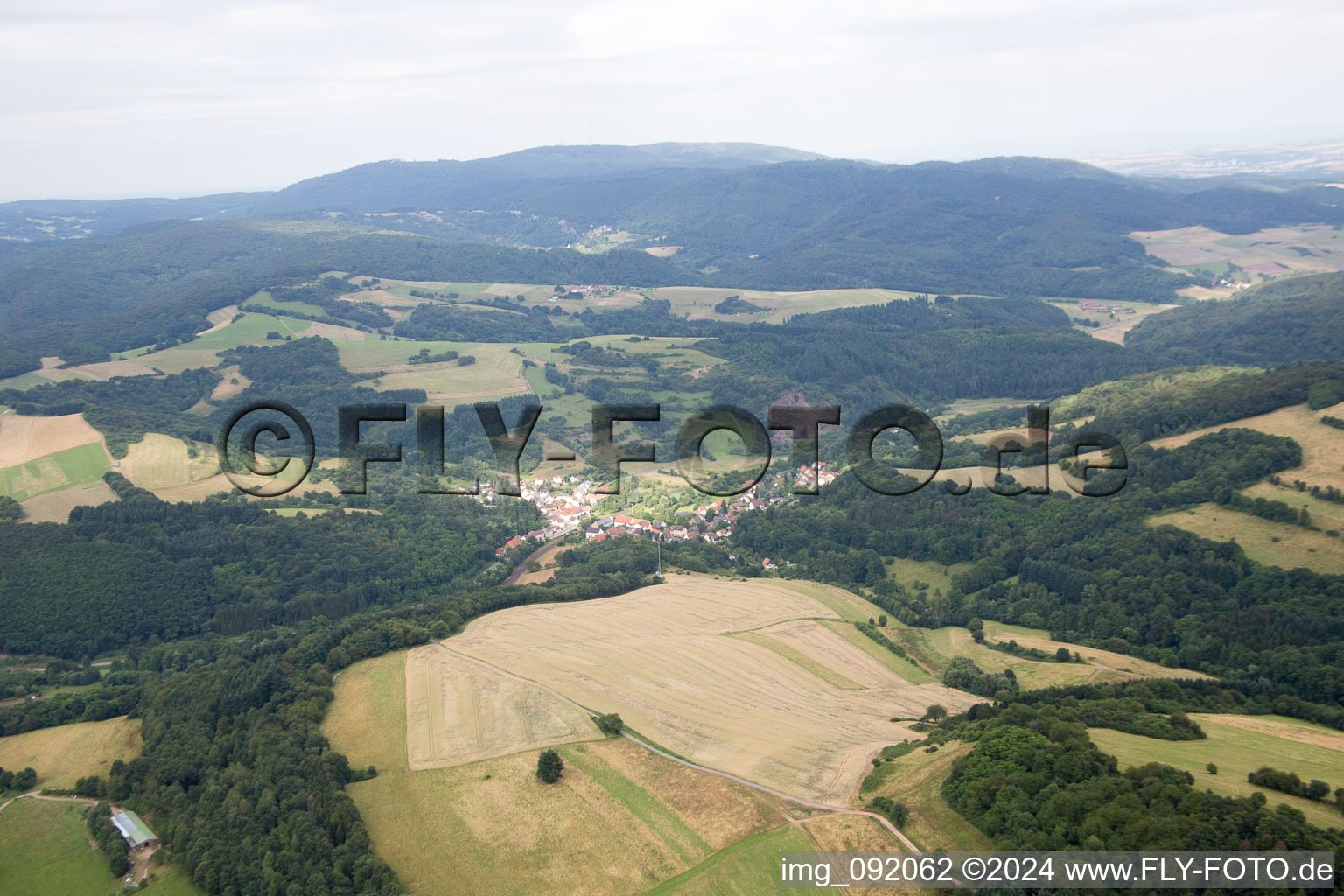 Vue aérienne de Schweisweiler dans le département Rhénanie-Palatinat, Allemagne