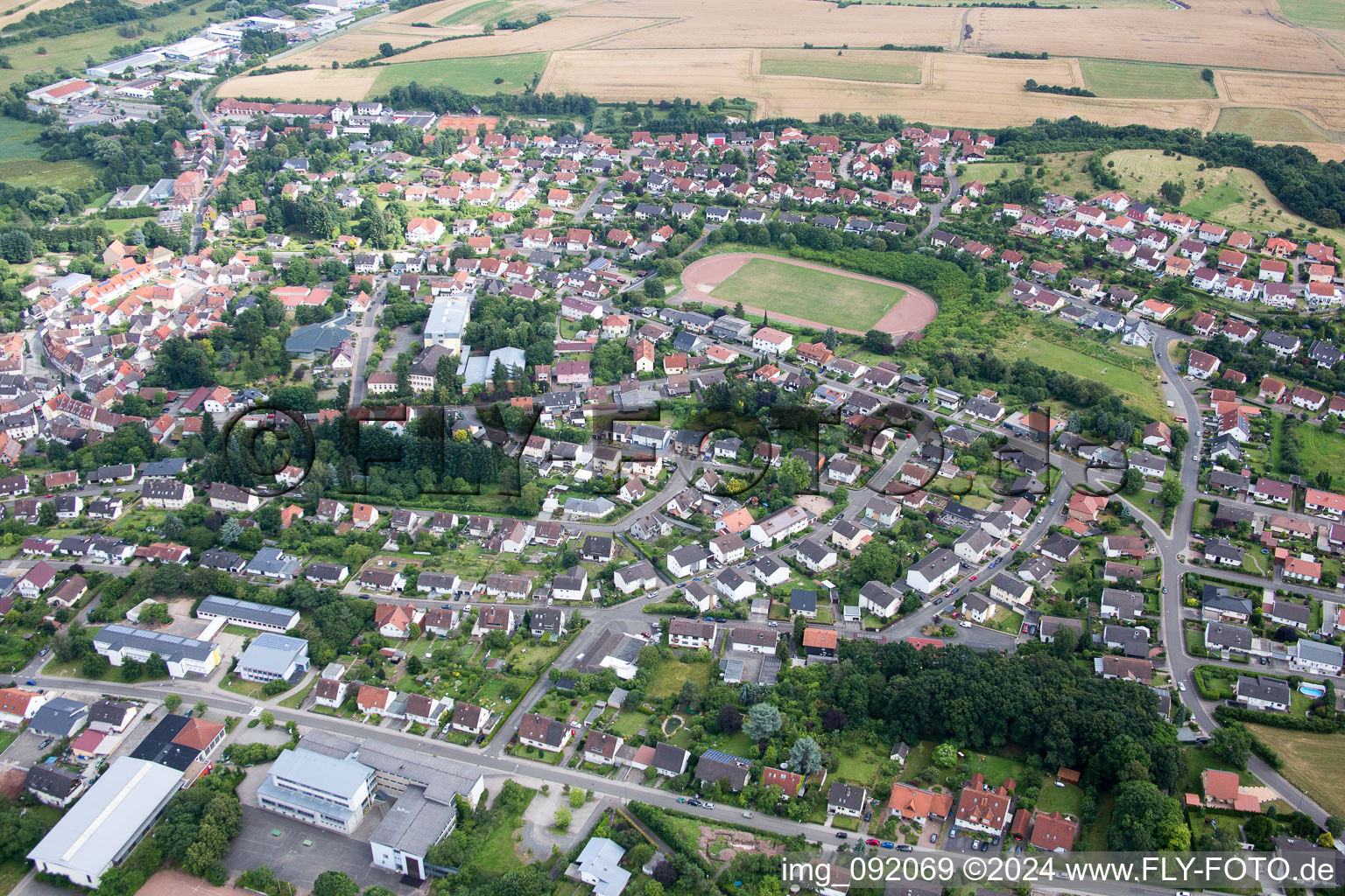 Winnweiler dans le département Rhénanie-Palatinat, Allemagne hors des airs