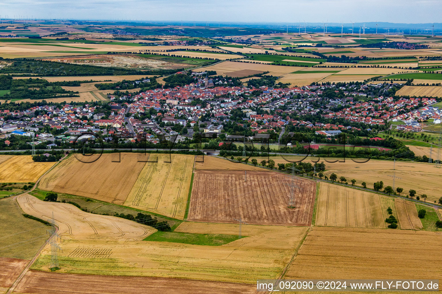 Photographie aérienne de Göllheim dans le département Rhénanie-Palatinat, Allemagne