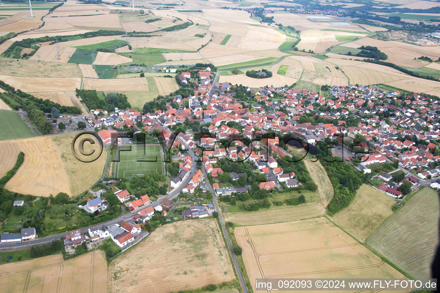 Kerzenheim dans le département Rhénanie-Palatinat, Allemagne d'en haut