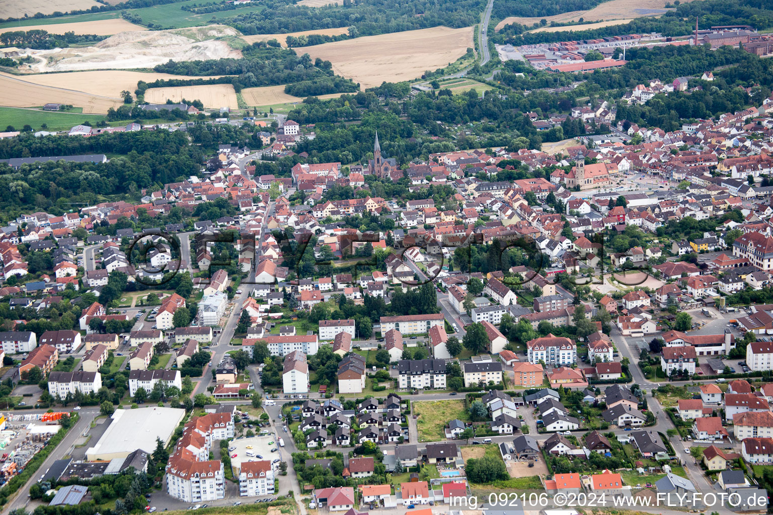 Eisenberg dans le département Rhénanie-Palatinat, Allemagne vue d'en haut