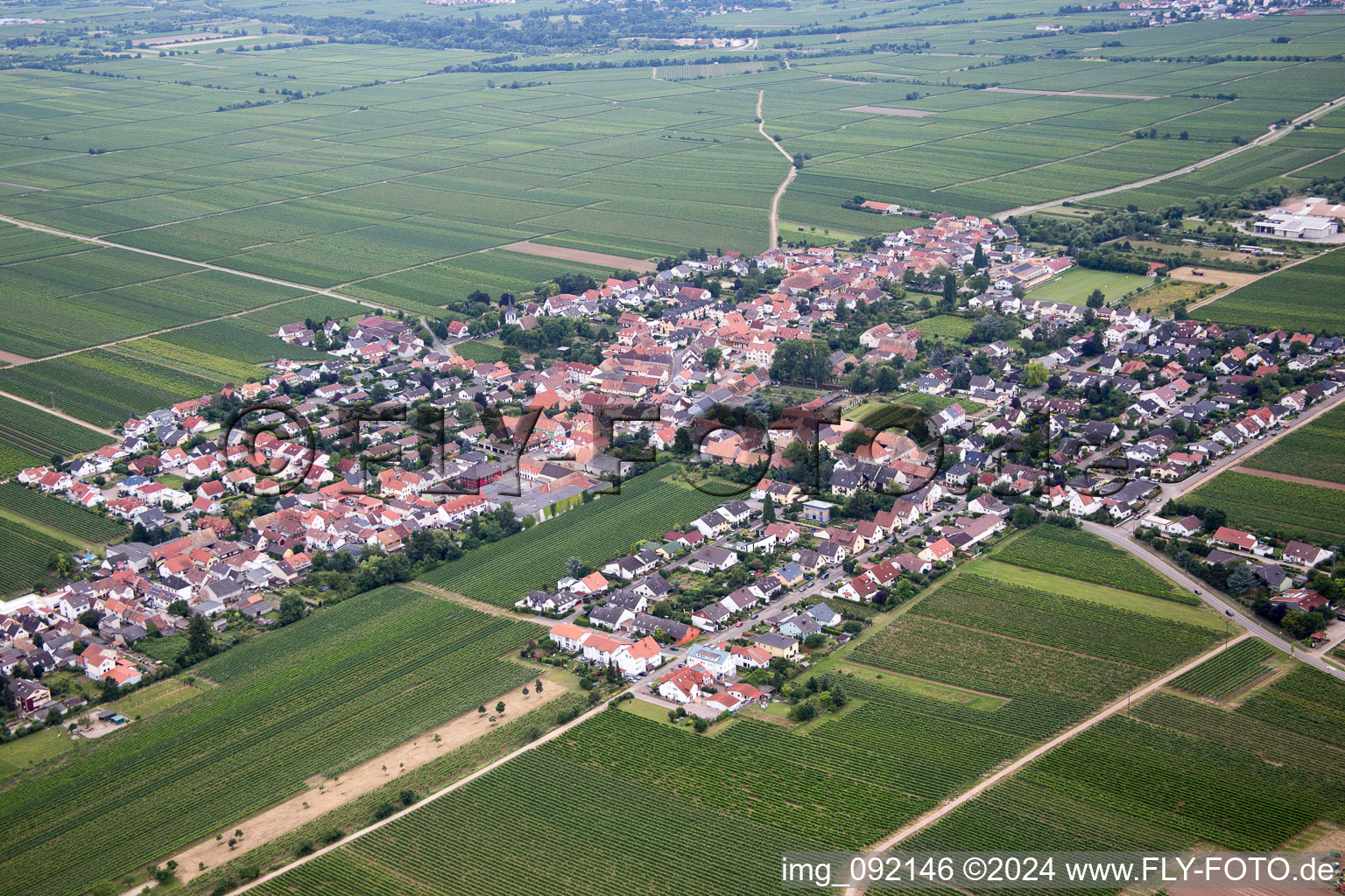 Photographie aérienne de Gönnheim dans le département Rhénanie-Palatinat, Allemagne