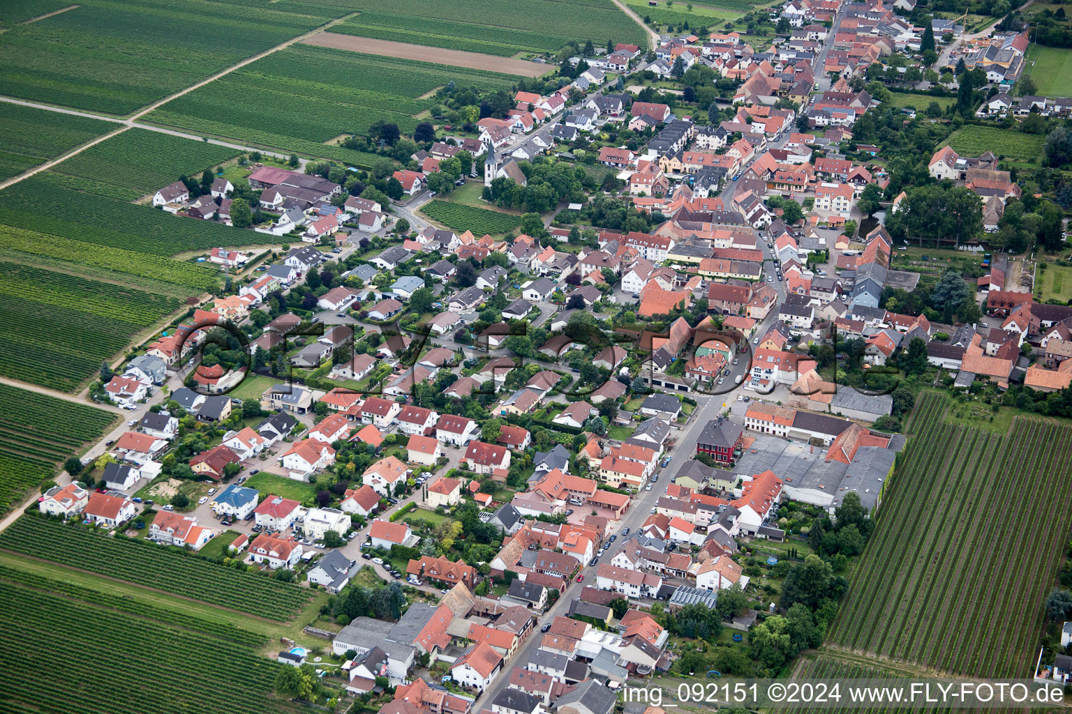 Gönnheim dans le département Rhénanie-Palatinat, Allemagne d'en haut