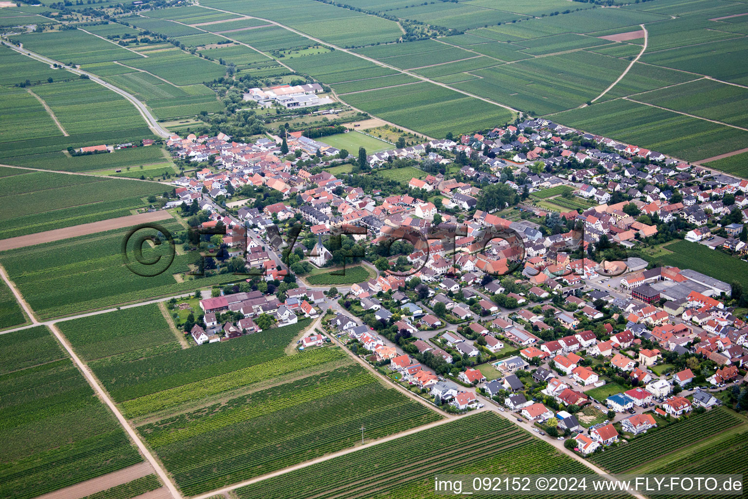 Gönnheim dans le département Rhénanie-Palatinat, Allemagne hors des airs