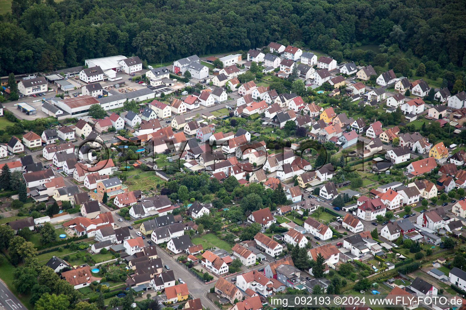 Kandel dans le département Rhénanie-Palatinat, Allemagne vue du ciel