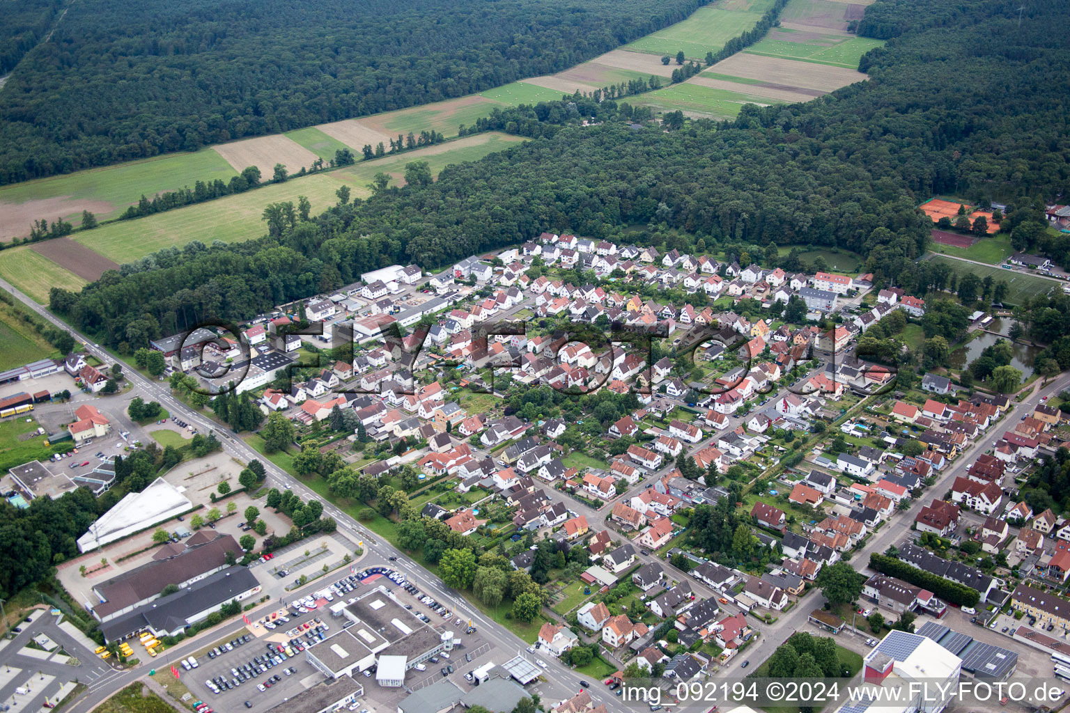 Enregistrement par drone de Kandel dans le département Rhénanie-Palatinat, Allemagne