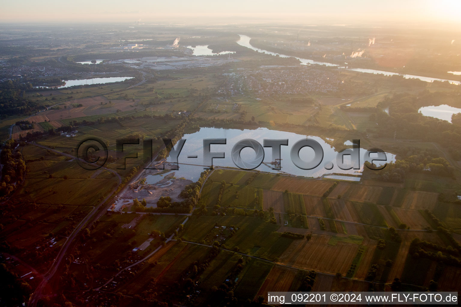 Vue aérienne de Hagenbach dans le département Rhénanie-Palatinat, Allemagne