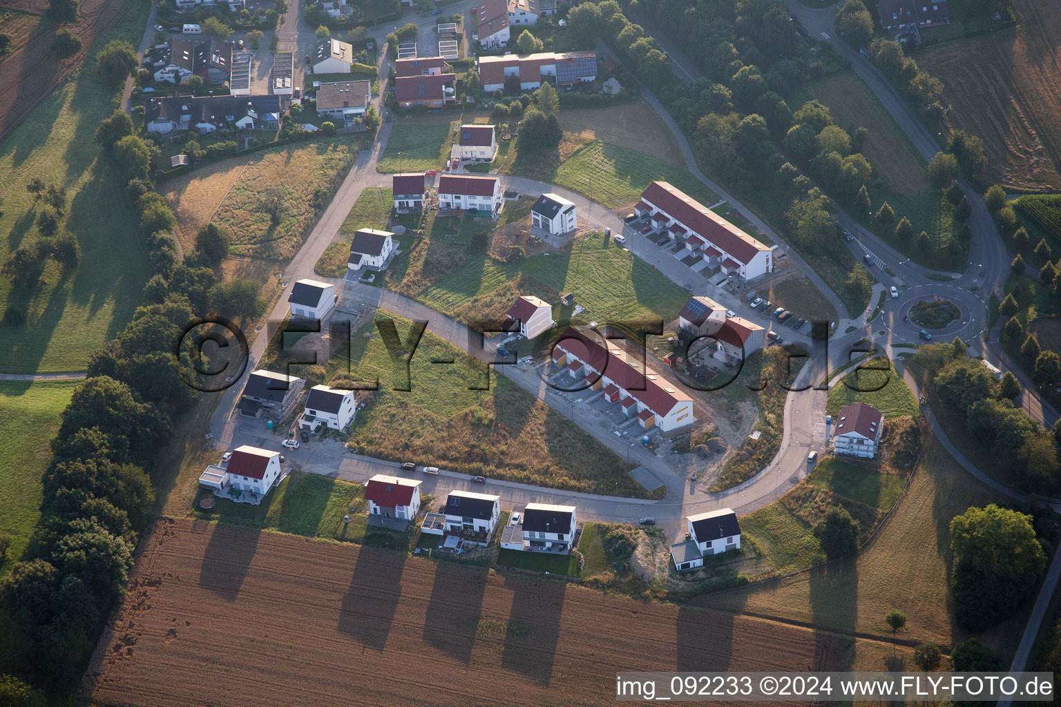 Vue aérienne de Quartier Stupferich in Karlsruhe dans le département Bade-Wurtemberg, Allemagne